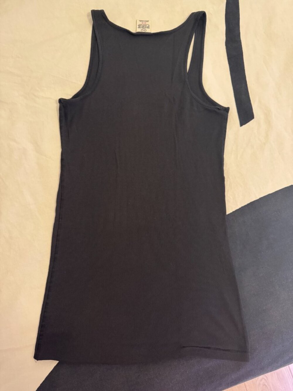 PINK by Victoria's Secret Black Ribbed Tank Top Sz M - Picture 4 of 5